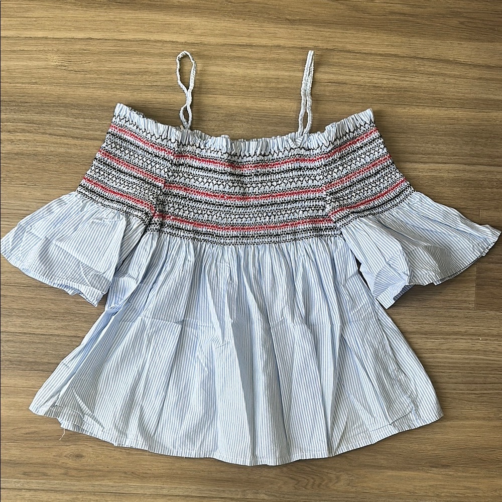 Striped Off-Shoulder Women's Top